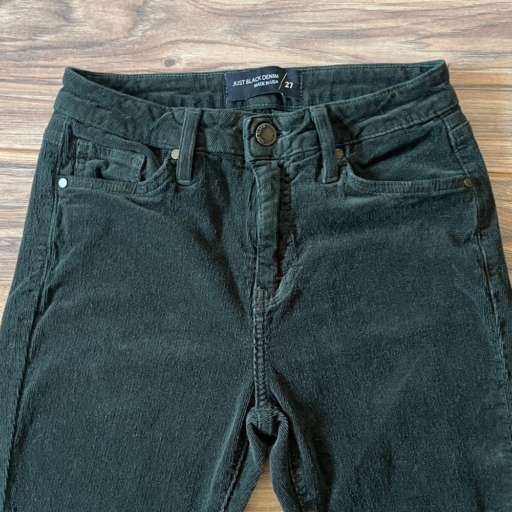 Just Black Deep Green Corduroy Pants